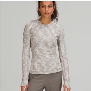 Lululemon Rulu Run Long-sleeve workout Shirt Gray Size 4 Womens